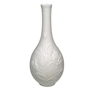 Kaiser Bisque White matte Bud Vase # German Mid Century 8.5" M. Frey # 664 ROSES